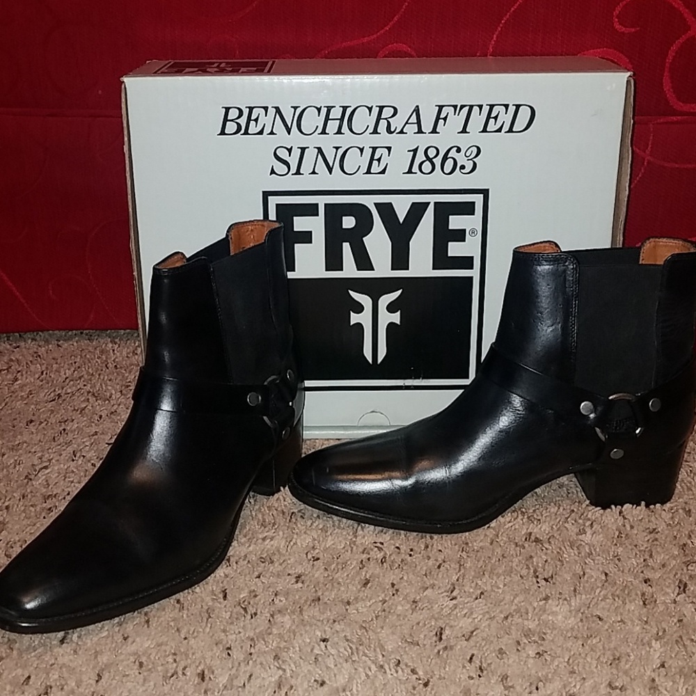Black ankle boots by Frye